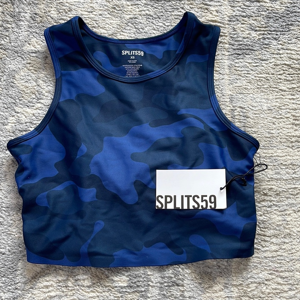 NWT Splits59 camo Everly Bralette crop top